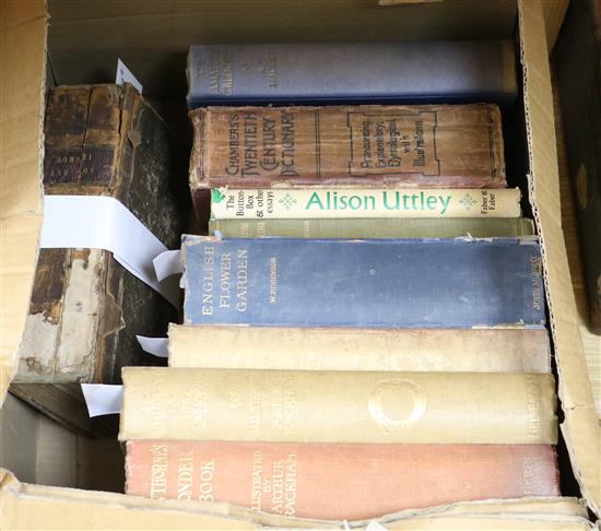 A small collection of books, including The Rhinegold & The Valkyrie illustrated by Arthur Rackham, 1910